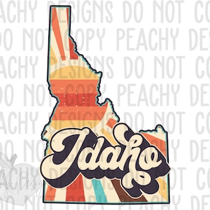 Retro Idaho Png, Idaho State png, Idaho Clipart, Sublimation designs, Idaho Sublimation Design, States Clipart, Vintage Idaho