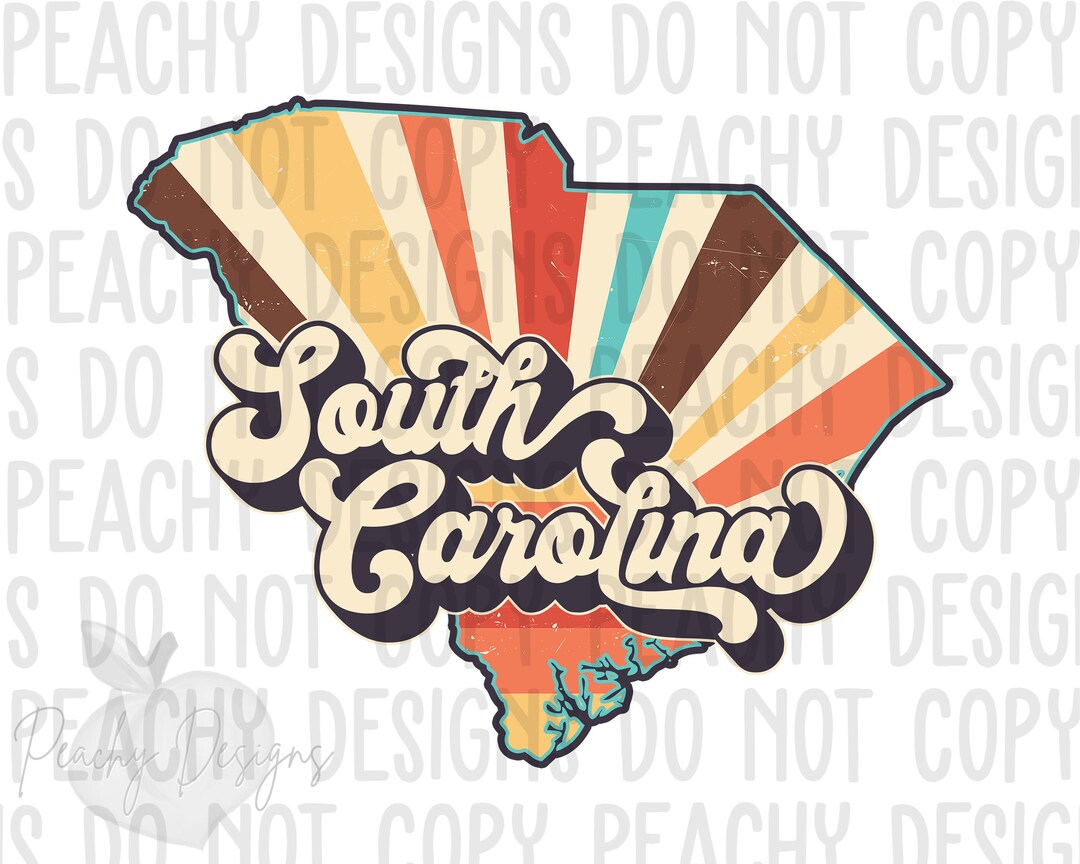 Retro South Carolina Png, South Carolina Png, SC Clipart, Sublimation ...