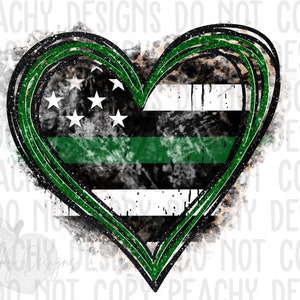 Thin Green Line Heart PNG, Digital Download, Military Support PNG, Troops Design, Leopard, Army, Navy, sublimation designs download, DTG