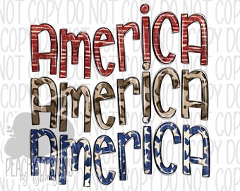 America png, July 4th sublimation, Patriotic America, Vintage USA, memorial day clipart, digital download, forth of July, hand lettering