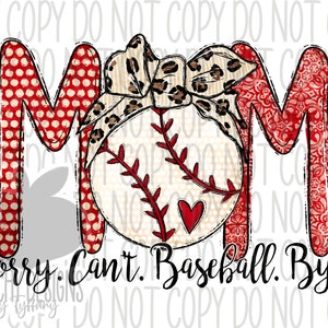 Baseball Mom png, tut mir leid, Baseball png, Baseball Sublimation, digitaler Download, Leopard, süßes Baseballherzdesign, DTG
