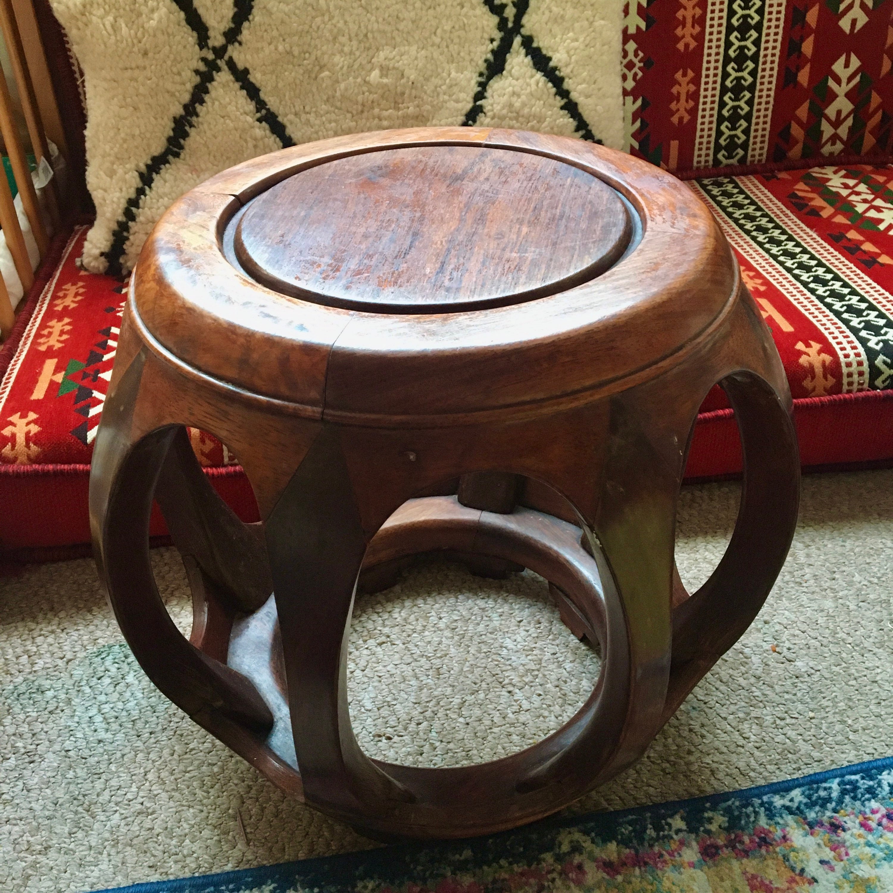 Chinese wooden drum deals stool