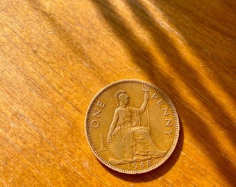1937年 1ペニーコイン イギリス ジョージ6世より 誕生日、記念日、工芸