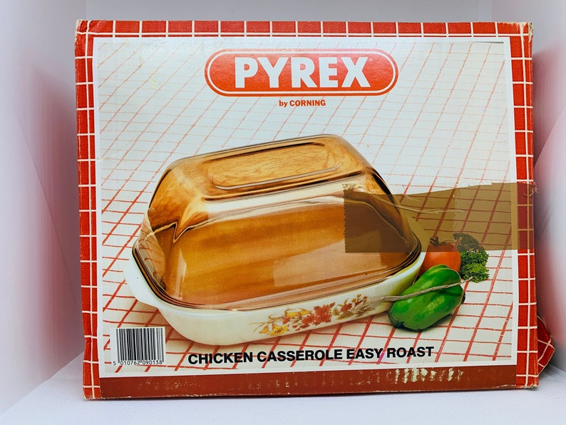 Vintage Pyrex Harvest Spray Chicken Casserole/easy Roast Lidded Dish