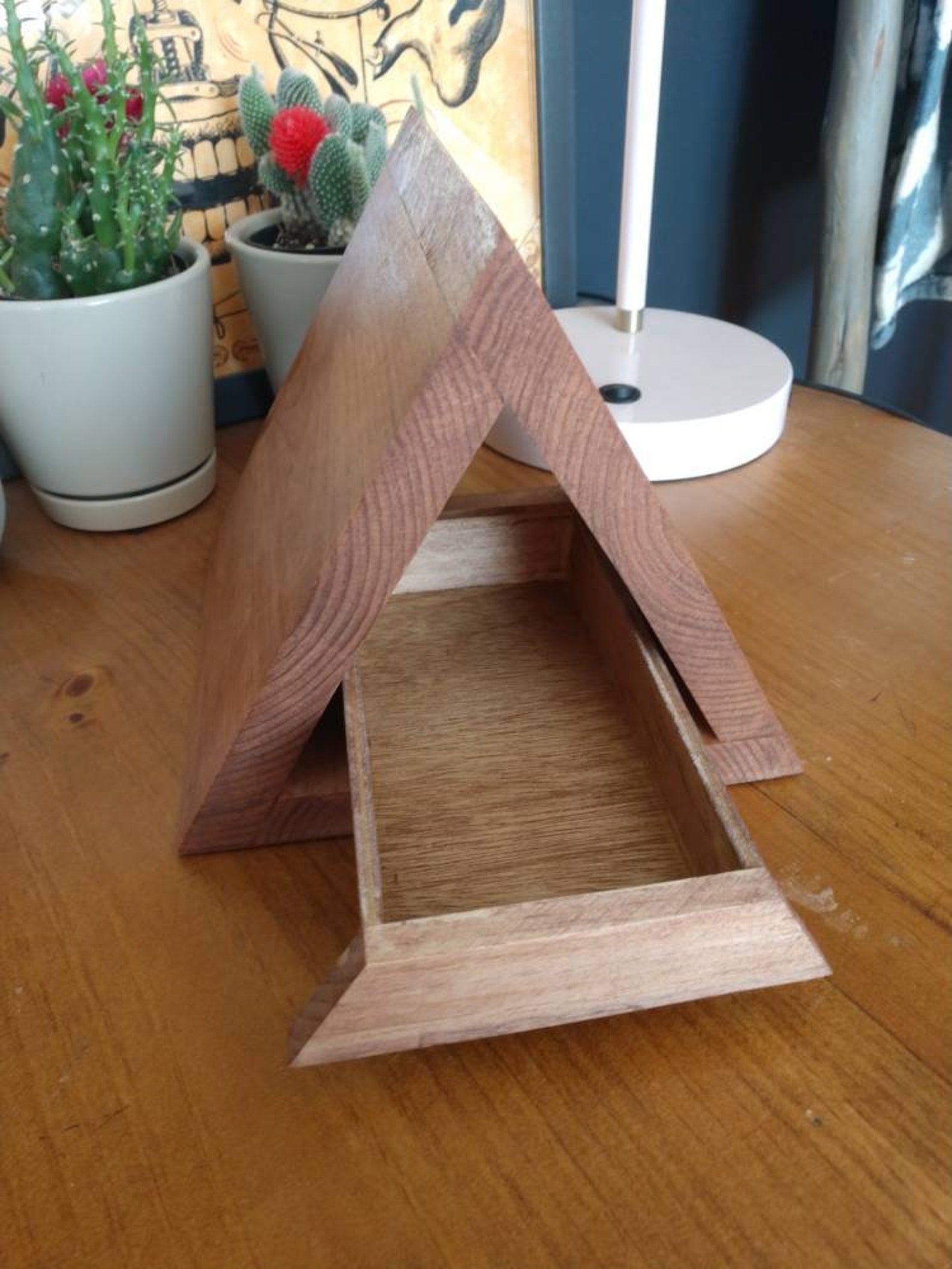 Night Stand Book Holder With Draw Book Holder Triangle Book Etsy