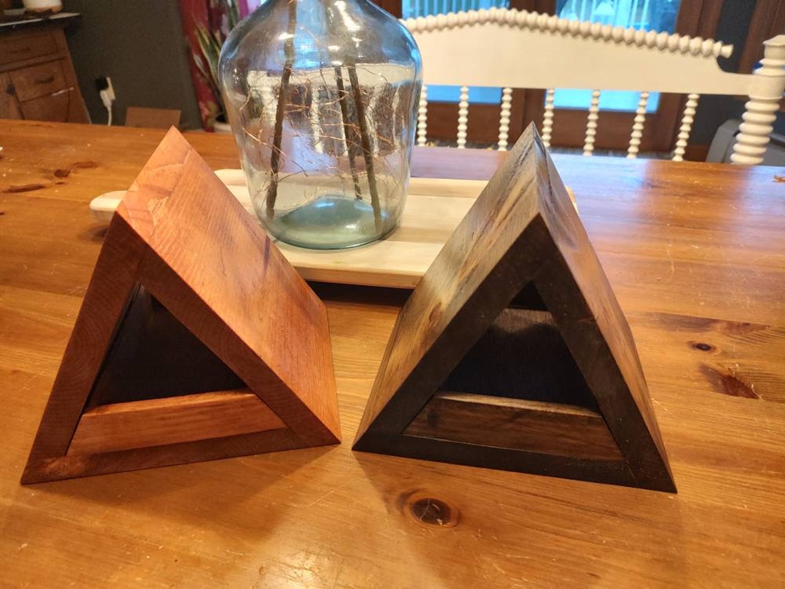 Night Stand Book Holder With Draw Book Holder Triangle Book Etsy