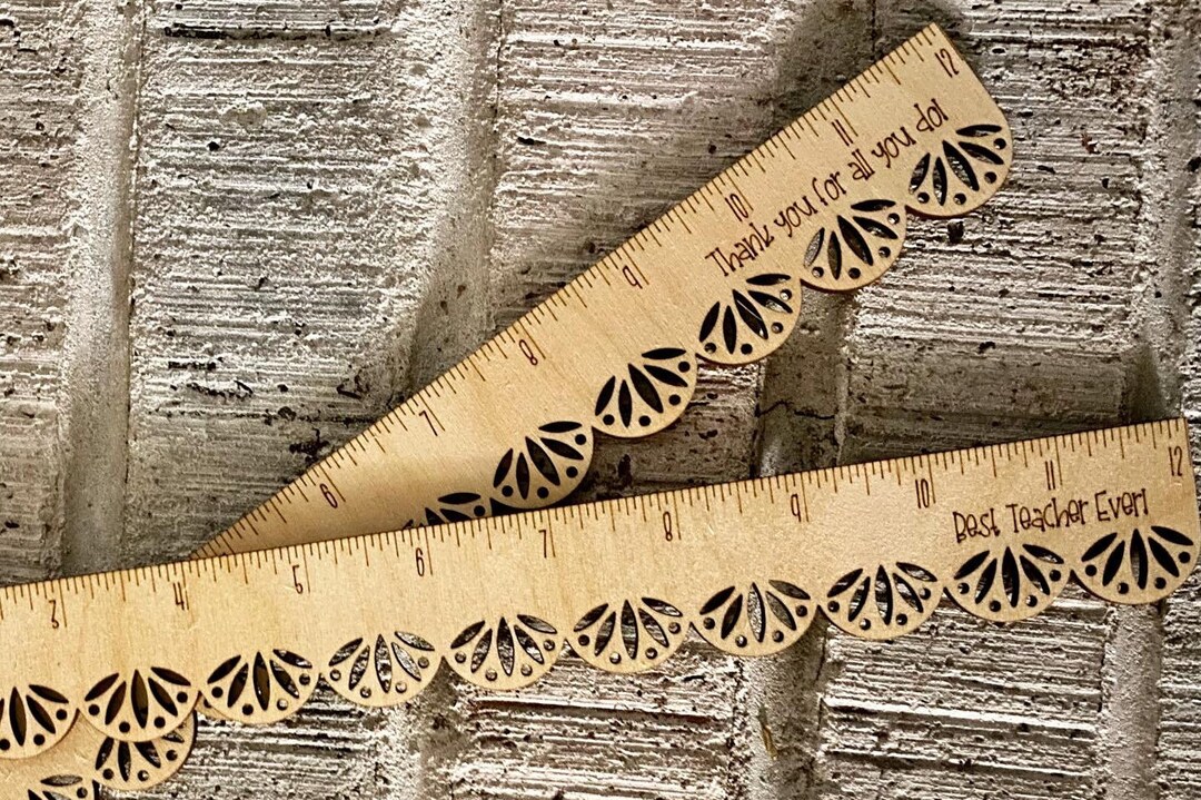 Personalized Wood Lace Cut Ruler, Teacher Gifts, Personalized Gift Etsy