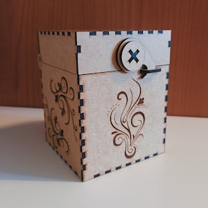 Jewelry box, svg-dfx-ai file, container, double bottom, vector files for laser cutting of wood, cnc file, cutting project