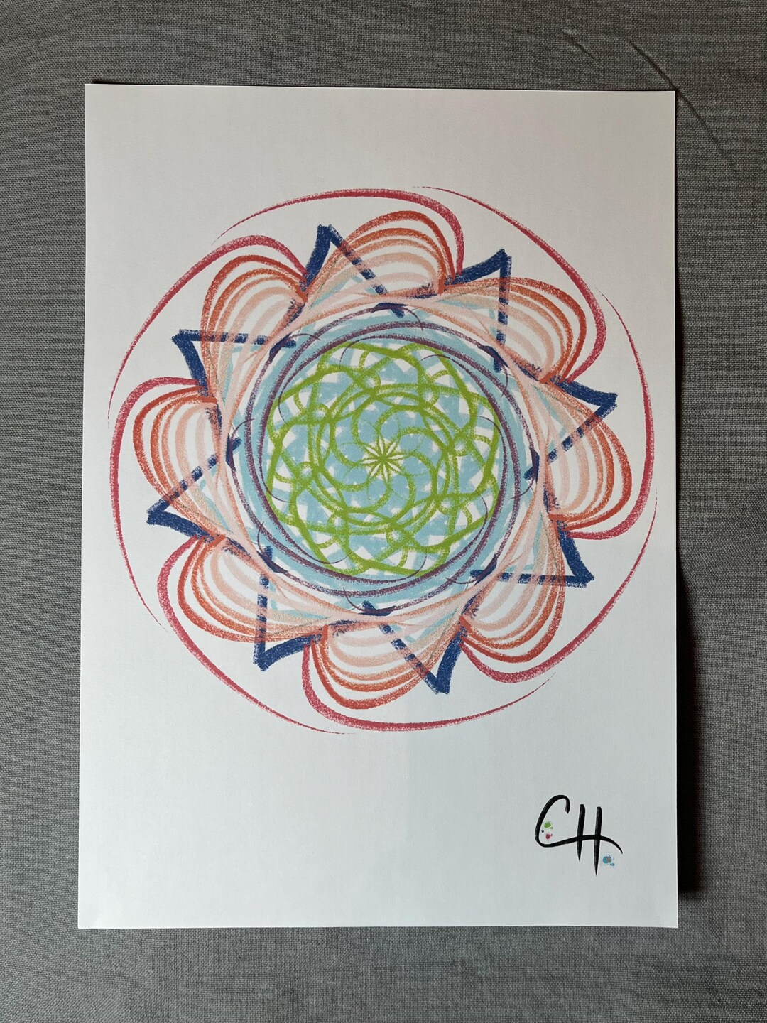 Spiral Vortex Print, Symmetrical Shape Design (digital Download Jpg) - Etsy