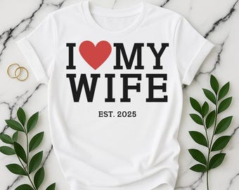 Ensemble de chemises mari et femme, t-shirts pour couple assortis, cadeau de mariage pour elle et lui, tenues de lune de miel pour jeunes mariés, jolis chemises d'anniversaire pour couple