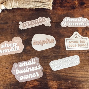 SMALL BUSINESS OWNER Sticker Water Bottle Decals Water Resistant Vinyl Laptop Stickers Small Biz Owner Stickers Boho Aesthetic