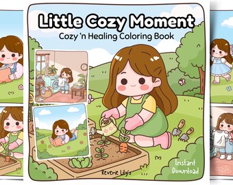 Libro para colorear acogedor: páginas imprimibles / Cuidado personal y actividades diarias para todas las edades