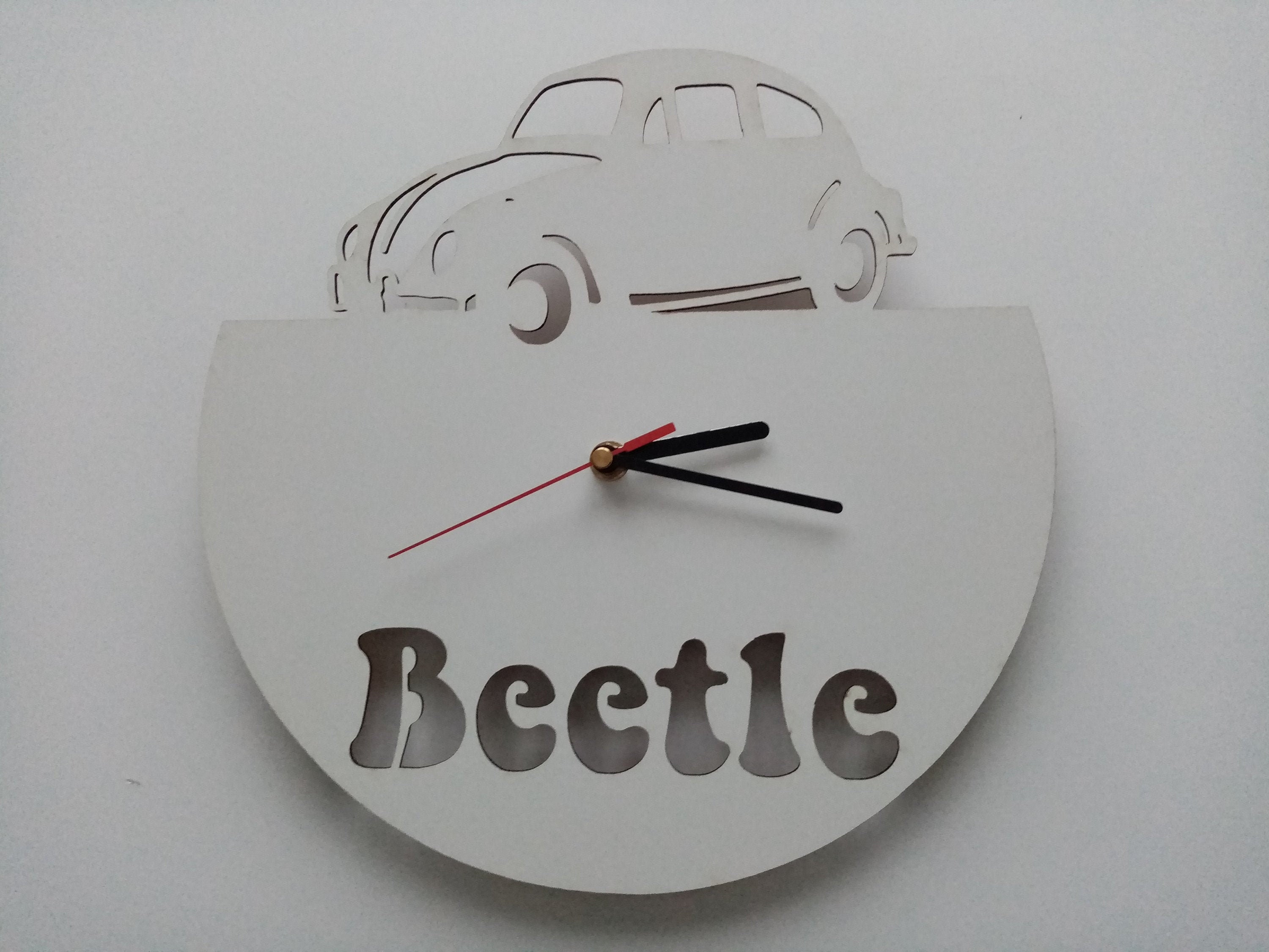Horloge Murale en Bois Mdf Coccinelle Vw Beetle