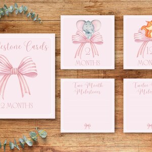Cartes bébé jalon Créatures des bois