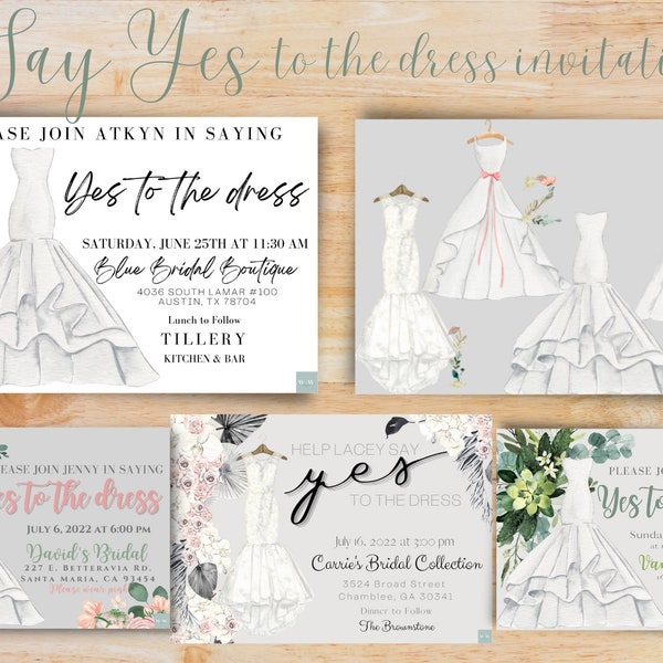 Say Yes to the Dress Invitation DIGITAL DOWNLOAD