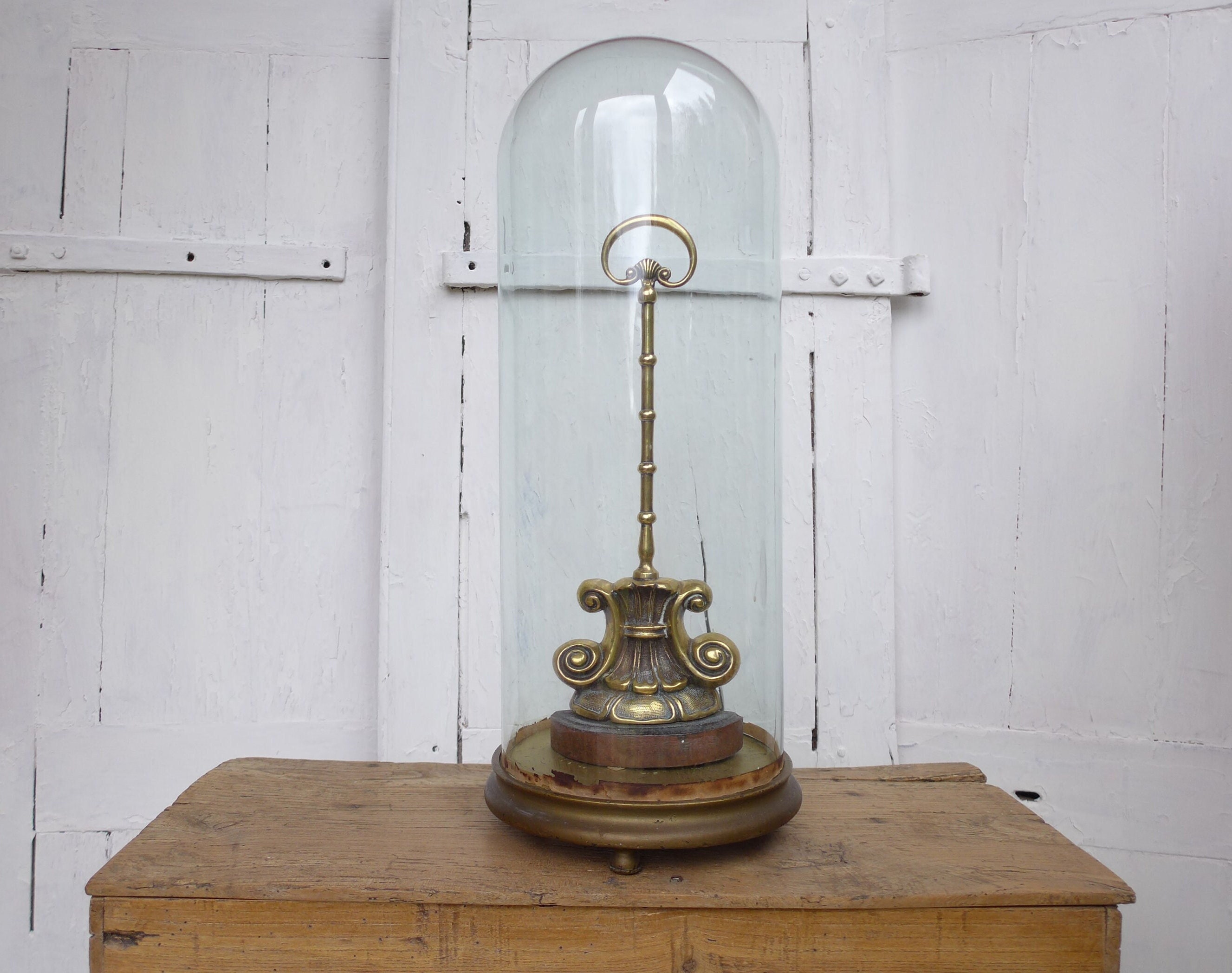 Anglais William Iv Bronze Ballasted Door Porter Doorstop avec Design de Coque