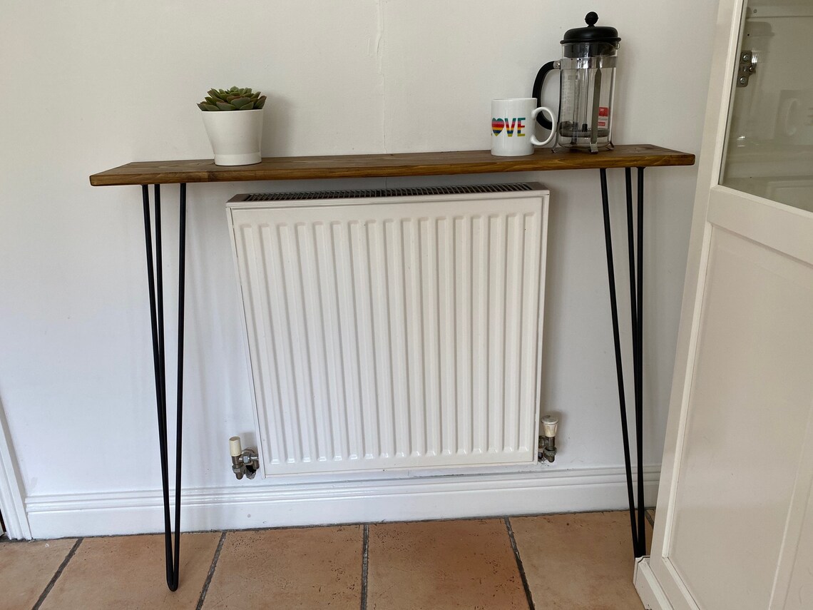 Narrow Console Table / Narrow Radiator Shelf Etsy