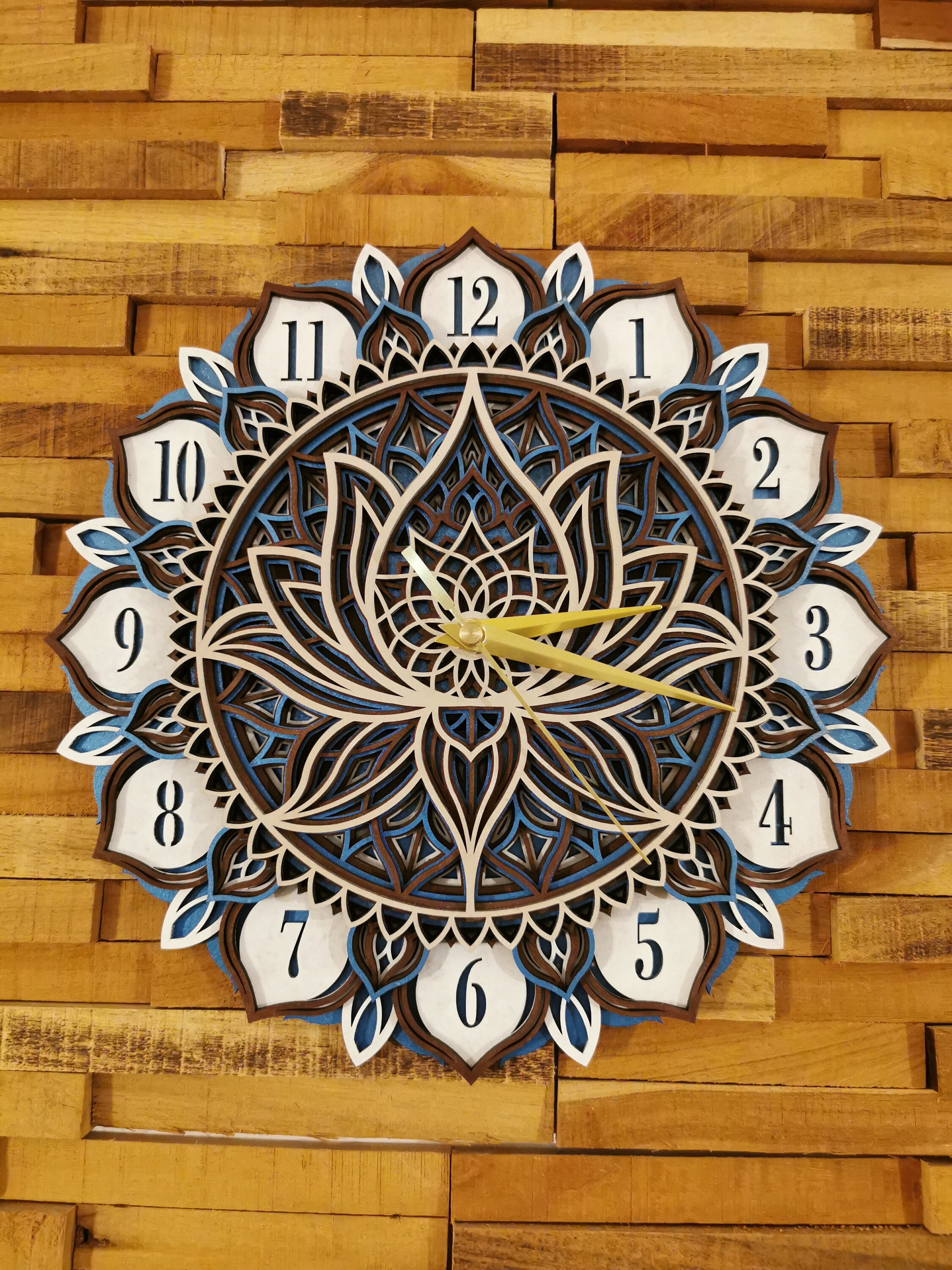 Mandala-Fleur de Lotus - Horloge