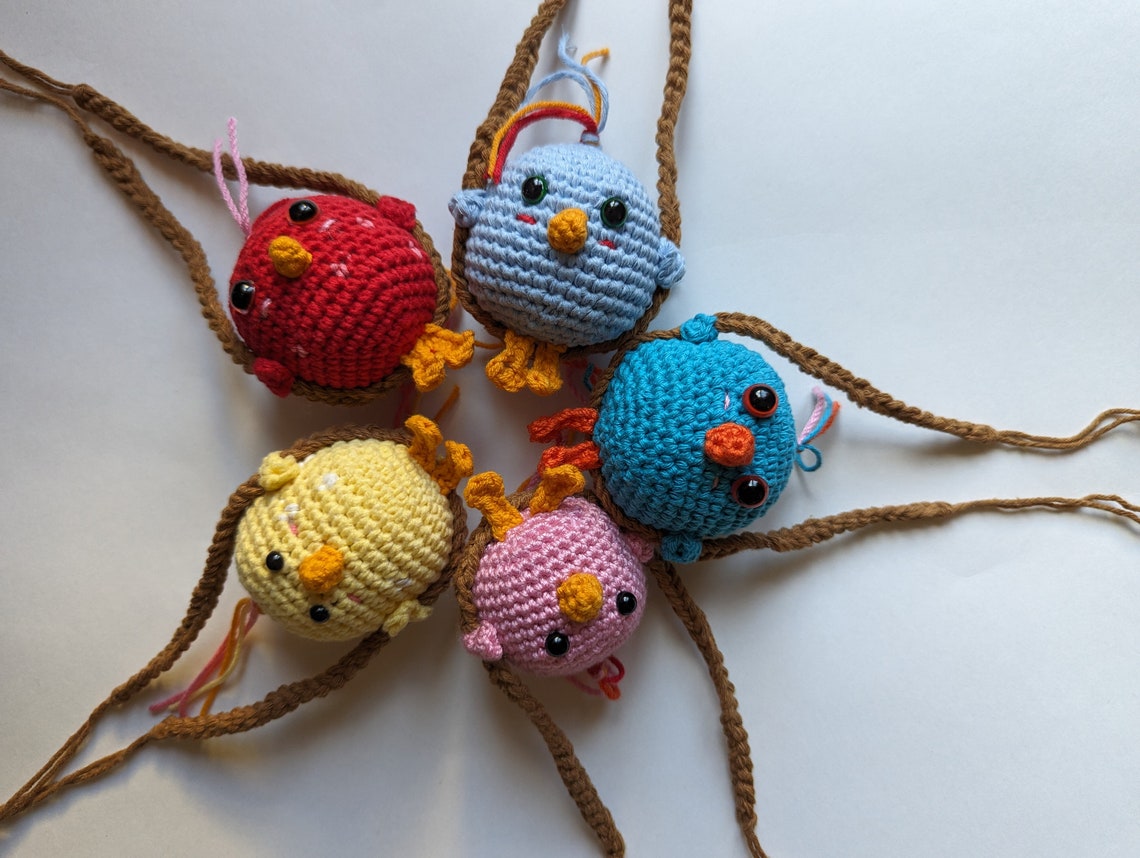 Bird on Swing, Bird Crochet Pattern and Step by Step Photos, Crochet ...
