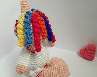 Unicorn amigurumi Crochet Pattern- PDF pattern in English- Unicorn Stuffed Animal-  Baby Unicorn- Instant PDF Download