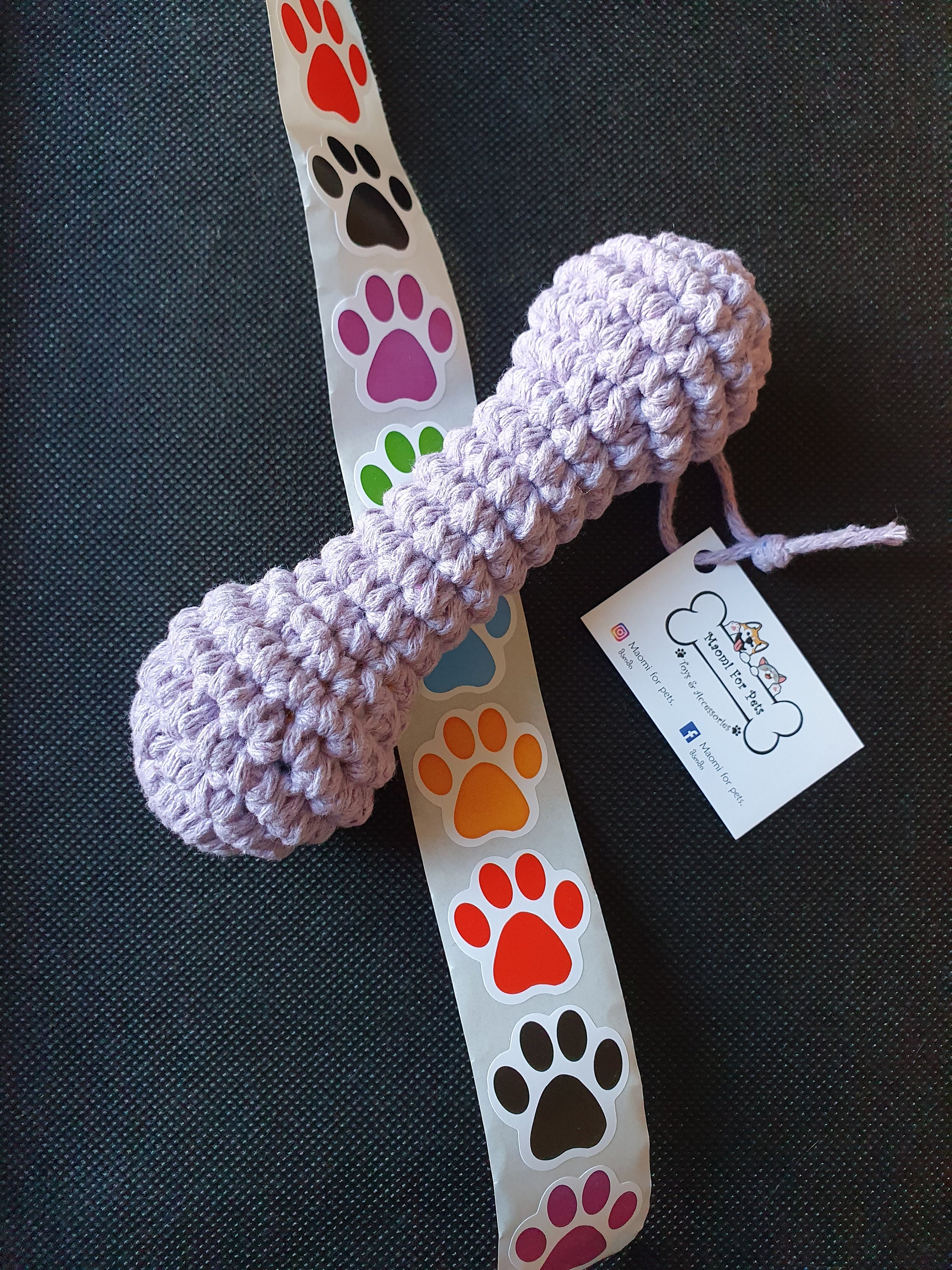 Dog Chew Toys Dumbbell Crochet Macrame Etsy UK