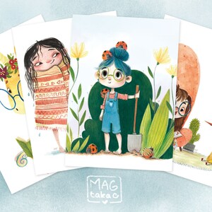 Postcard set - choose a design - four postcards