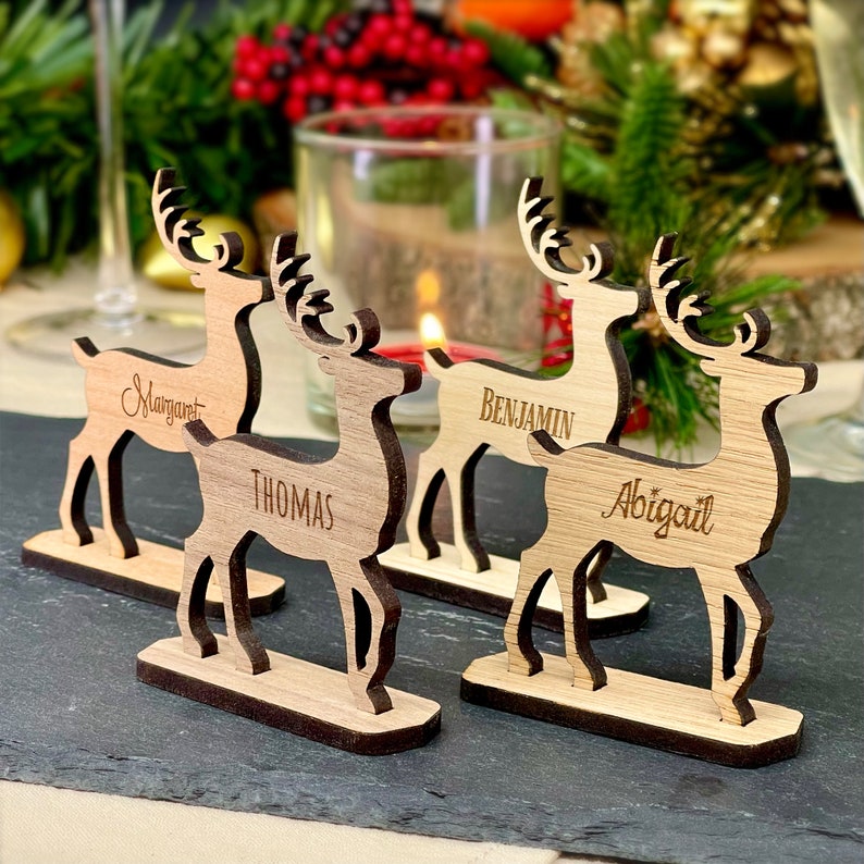Personalised Christmas Reindeer Place Settings