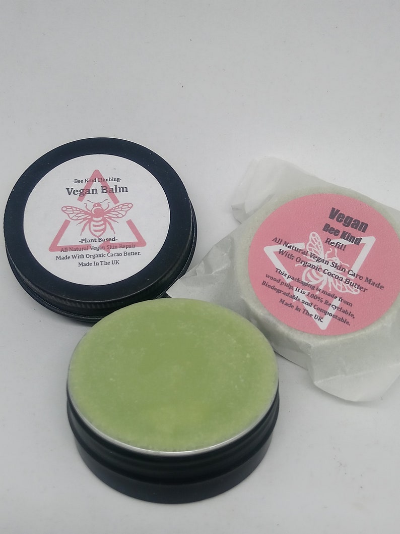 Skincare Bee Kind & Climb. Hand balm for climbers, all natural homemade skin repair, anti sweat and vegan option aswell image 4