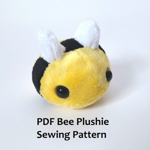 Bee Plushie Téléchargement numérique PDF Patron de couture intermédiaire