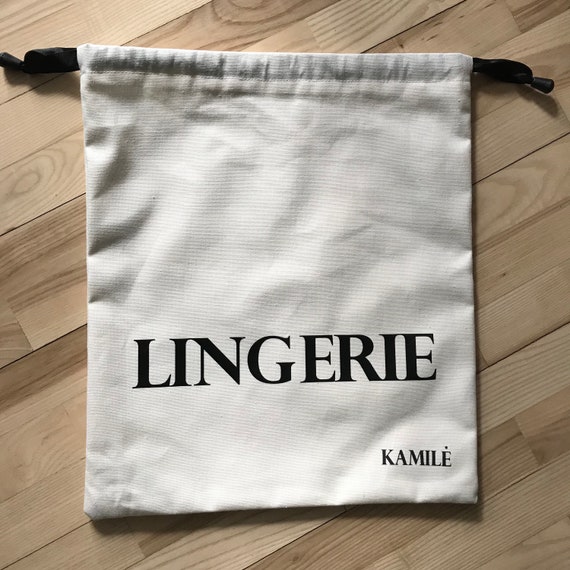 Personalised Lingerie Bag Embroidered Drawstring Underwear Bag