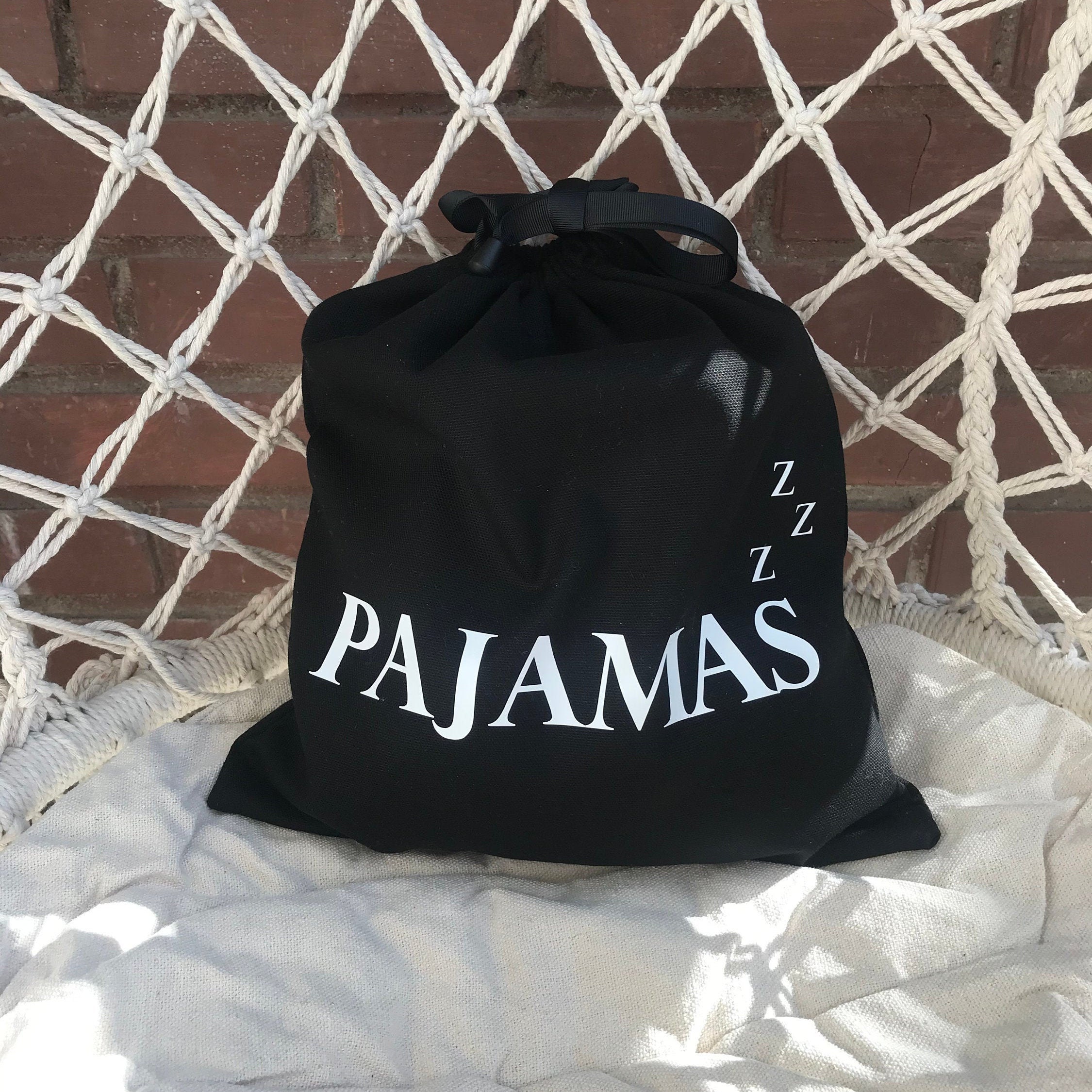 BLACK PAJAMAS Bag. Travel Bag. Cotton Bag. Personalized Bag. Etsy UK