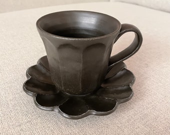 Rinka Ceramic Tea Mug | Traditional Japanese ceramics - Kaneko Kohyo Porcelain Collection - Made in Japan - Black