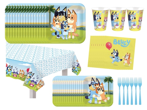 Bluey Birthday Party Supplies: Tableware and Decorations 