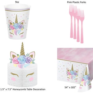 Unicorn Party Supplies Pack image 9