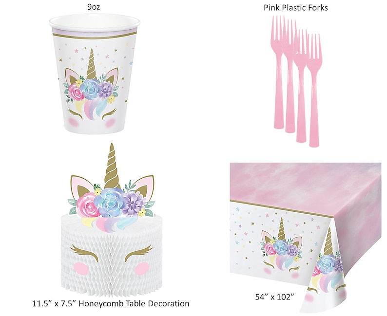 Unicorn Party Supplies Pack zdjęcie 9