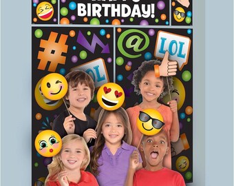 LOL Emoji Scene Setter w/ Photo Booth Props