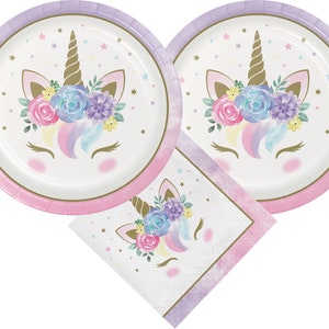 Unicorn Party Supplies Pack Pack for 16