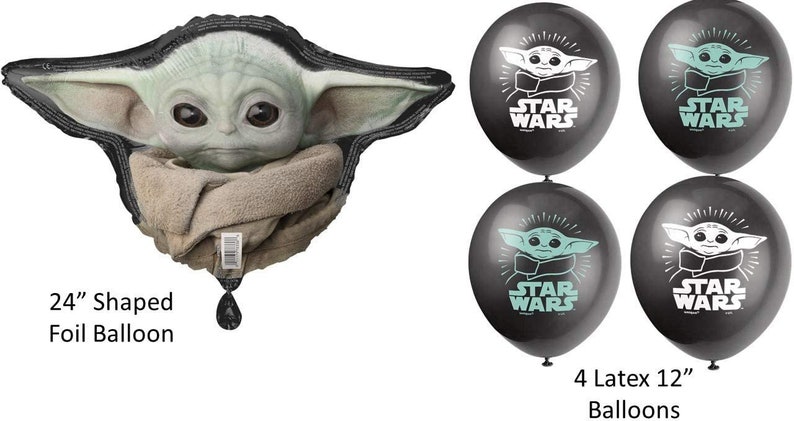 Paquete de suministros para fiesta de Baby Yoda de El Niño Mandaloriano con platos para pastel y servilletas para 8 invitados imagen 5