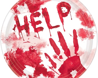 Halloween Bloody Good Time Zombie Paper Plates and Napkins