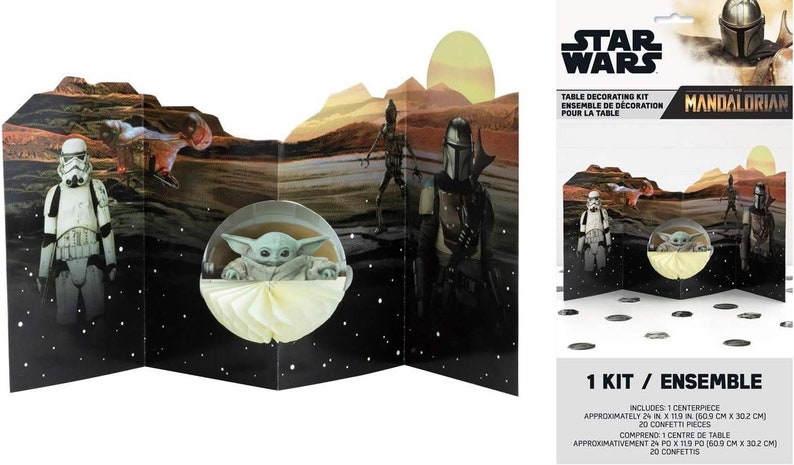 Table Set and Decorations for 16 Mandalorian The Child Baby Yoda Party Supplies Bundle with Dinner Plates and Napkins for 16 Guests image 6