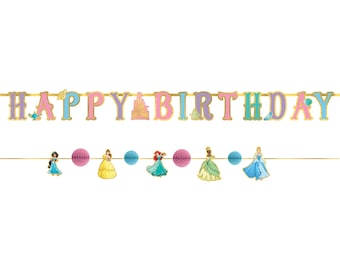 Disney Princess Happy Birthday Banner - 2ct