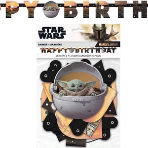 Paquete de suministros para fiesta de Baby Yoda de El Niño Mandaloriano con platos para pastel y servilletas para 8 invitados imagen 7