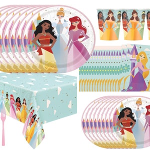 Disney Princess Birthday Party Supplies Bundle | Disney Princess Plates | Disney Princess Napkins | Disney Princess Cups | Disney...