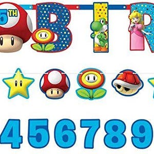 スーパーマリオブラザーズ ジャンボレターバナーキット