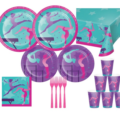 Gymnastics Party Supplies Bundle Etsy