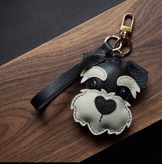 Luxury Vintage Cute Puppy Car Keychain Leather Purse Pendant Handmade Bull  Dog Key Chain Accessories Gift for Women Kids at  Women's Clothing  store