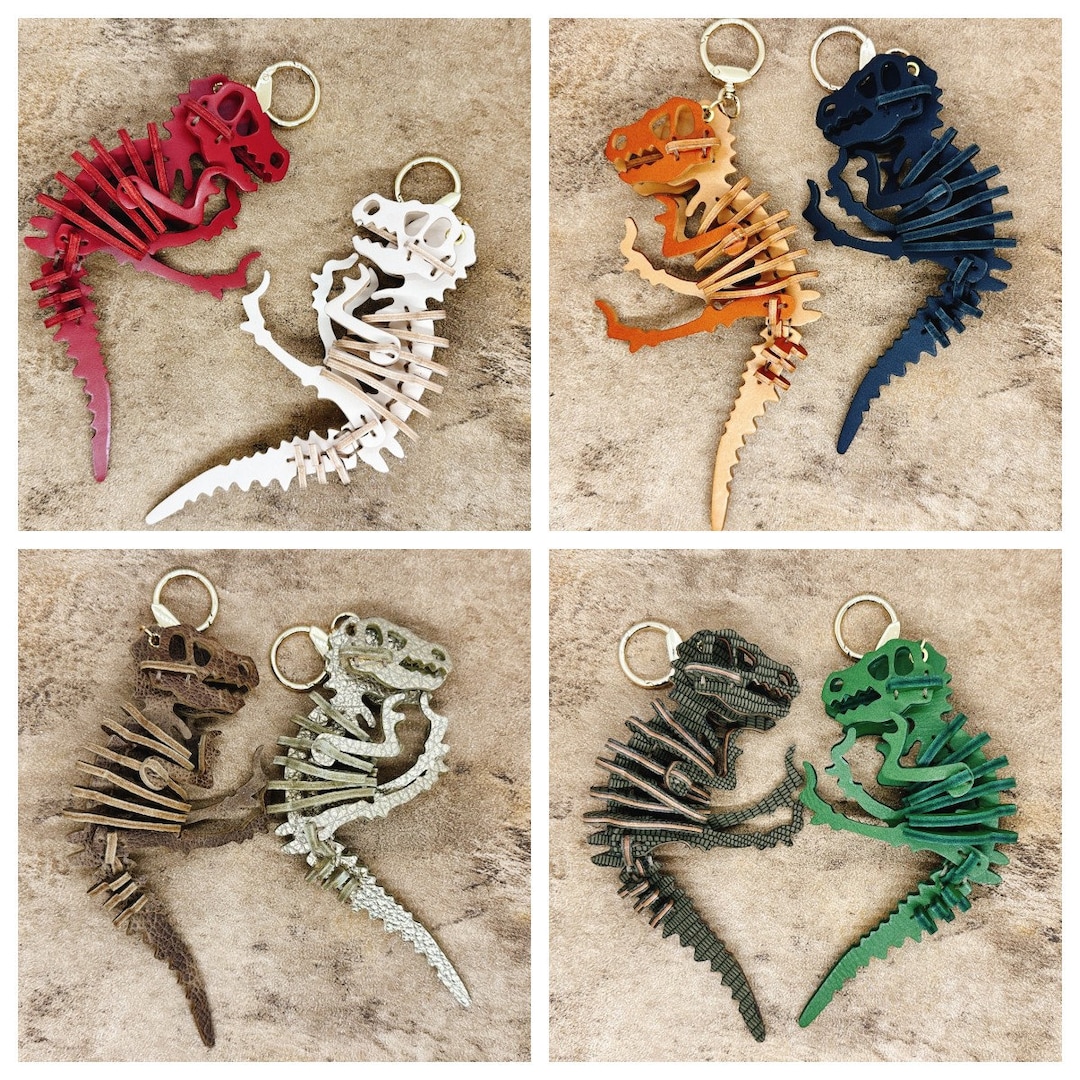 Handmade Genuine Leather T rex Dinosaur Keychains Bag Charms Accessary Toys for Fiends Son Boy Birthday Gift Idea Etsy