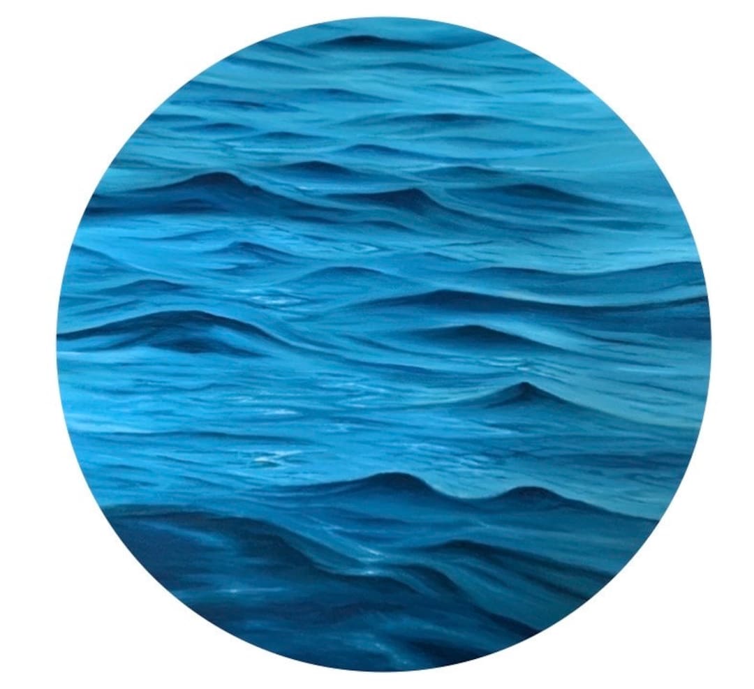 Original Open Water Ocean Circle Painting Hannah Elliott - Etsy