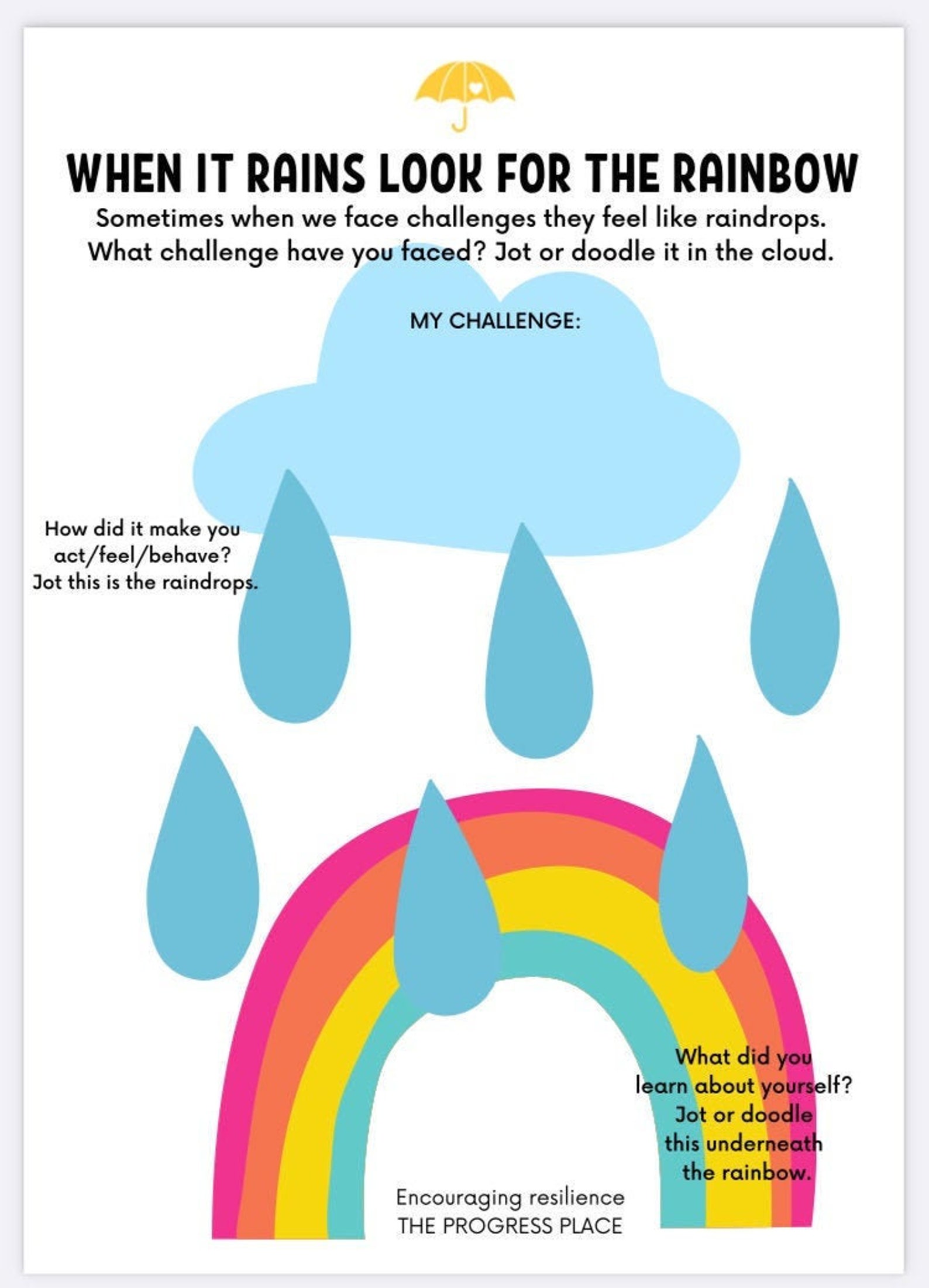 Children's wellbeing activity sheets Encouraging Etsy