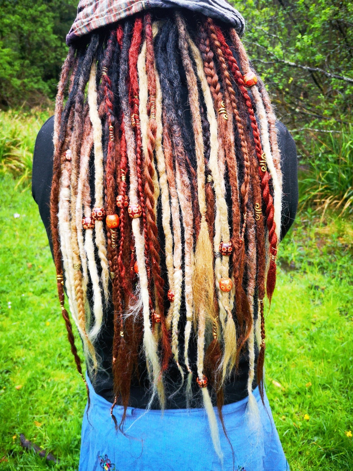 Synthetic dreadlocks brown fake dreads hair extension beads Etsy